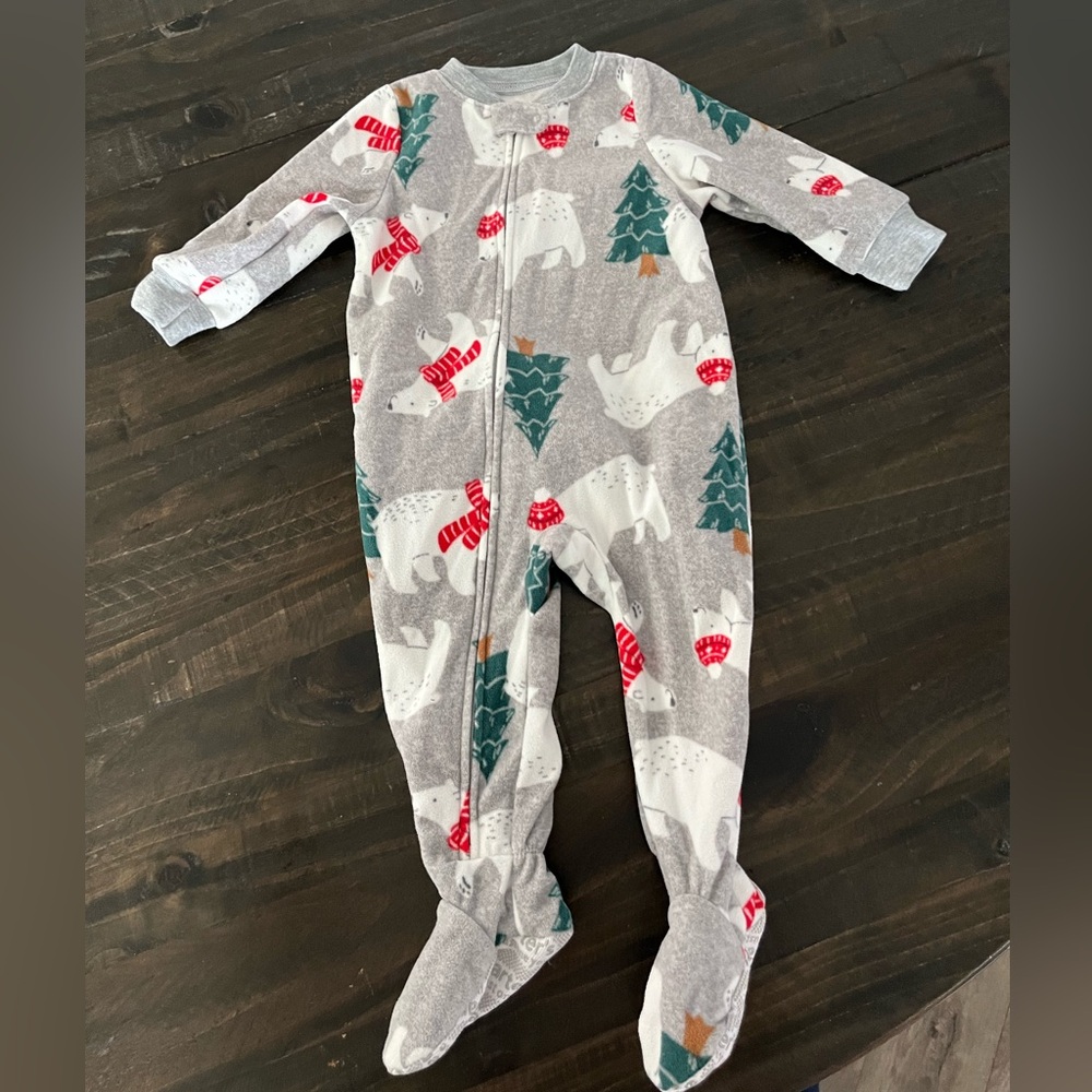 Carters Baby Christmas Fleece Pajamas Size 12 months